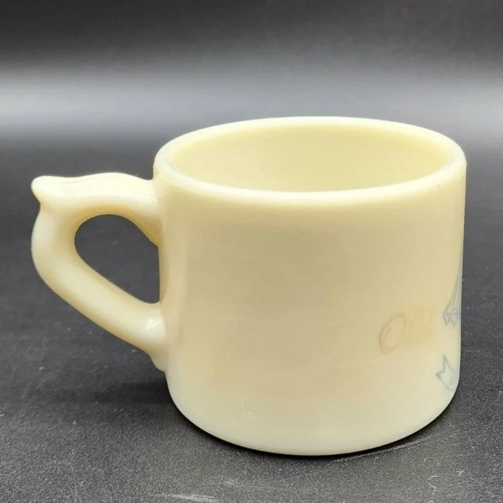 Old Spice Shaving Mug Ship Friendship Cream Milk Glass Mens‎ Vintage Shulton